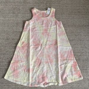 GAP Kids Coral and Yellow Tie-Dye Dress
